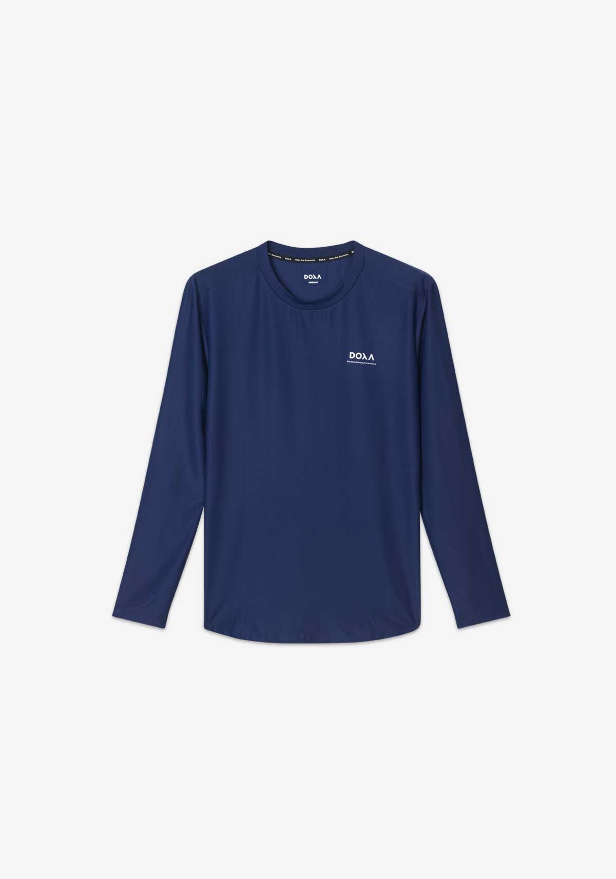 MNS RERUN TEE LS - Night, men's long-sleeve, moisture-wicking running shirt.